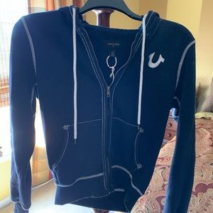 True Religion navy zip up